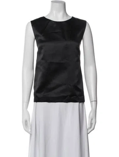 Pre-owned Ql2  Quelledue Crew Neck Sleeveless Top In Black