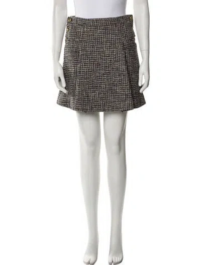 Pre-owned Ql2  Quelledue Tweed Mini Skirt W/ Tags In Blue