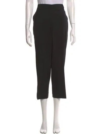 Pre-owned Ql2  Quelledue Virgin Wool Straight Leg Pants In Black