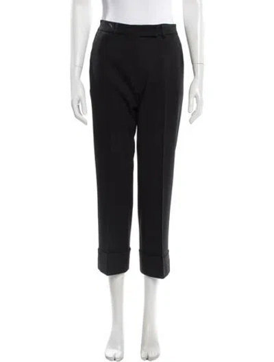 Pre-owned Ql2  Quelledue Virgin Wool Straight Leg Pants In Gray