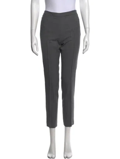 Pre-owned Ql2  Quelledue Virgin Wool Straight Leg Pants In Gray