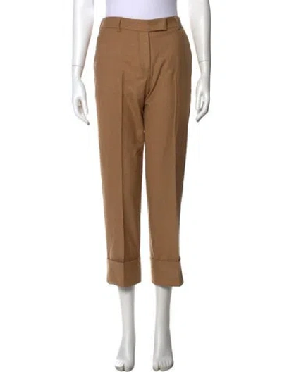 Pre-owned Ql2  Quelledue Virgin Wool Straight Leg Pants In Neutral