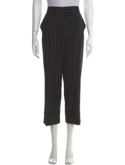Pre-owned Ql2  Quelledue Virgin Wool Wide Leg Pants In Black