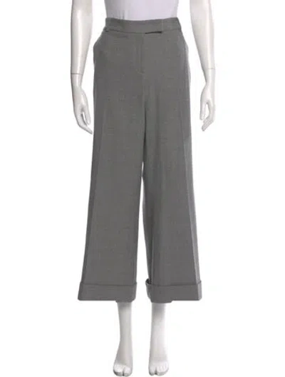 Pre-owned Ql2  Quelledue Virgin Wool Wide Leg Pants In Gray