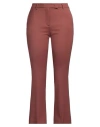 Ql2  Quelledue Ql2 Quelledue Woman Pants Brown Size 8 Virgin Wool, Lycra In Brown