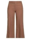 Ql2  Quelledue Ql2 Quelledue Woman Pants Brown Size 8 Linen, Cotton