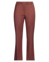 Ql2  Quelledue Ql2 Quelledue Woman Pants Brown Size 8 Virgin Wool, Lycra In Brown