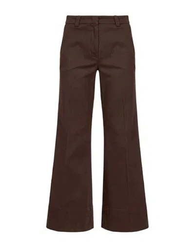 Ql2  Quelledue Ql2 Quelledue Woman Pants Dark Brown Size 12 Cotton, Elastane
