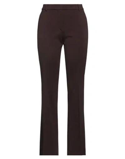 Ql2  Quelledue Ql2 Quelledue Woman Pants Dark Brown Size 12 Virgin Wool, Polyamide, Elastane