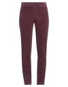 Ql2  Quelledue Ql2 Quelledue Woman Pants Plum Size 10 Cotton, Elastane In Purple