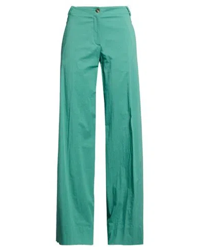 Ql2  Quelledue Ql2 Quelledue Woman Pants Green Size 10 Cotton, Elastane