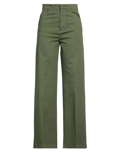 Ql2  Quelledue Ql2 Quelledue Woman Pants Green Size 4 Cotton, Elastane