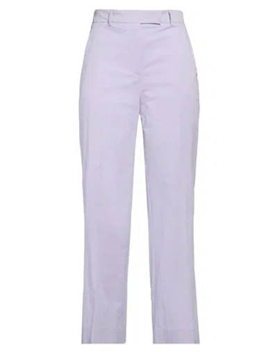 QL2  QUELLEDUE QL2 QUELLEDUE WOMAN PANTS LILAC SIZE 6 COTTON, ELASTANE