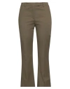 Ql2  Quelledue Ql2 Quelledue Woman Pants Military Green Size 8 Cotton, Elastane