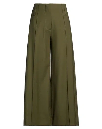 Ql2  Quelledue Ql2 Quelledue Woman Pants Military Green Size 8 Virgin Wool, Polyamide, Elastane