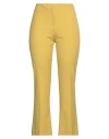 Ql2  Quelledue Ql2 Quelledue Woman Pants Mustard Size 2 Cotton, Lycra In Yellow