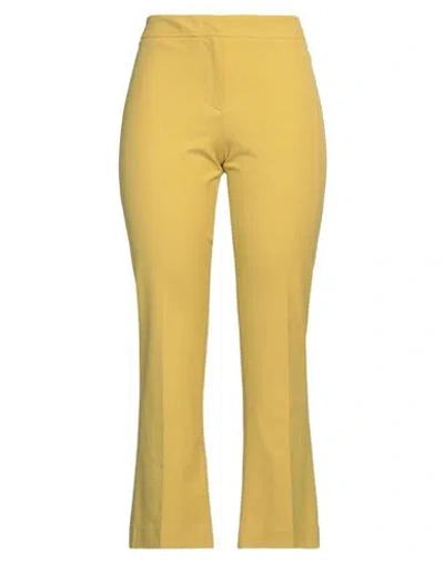 Ql2  Quelledue Ql2 Quelledue Woman Pants Mustard Size 2 Cotton, Lycra In Yellow