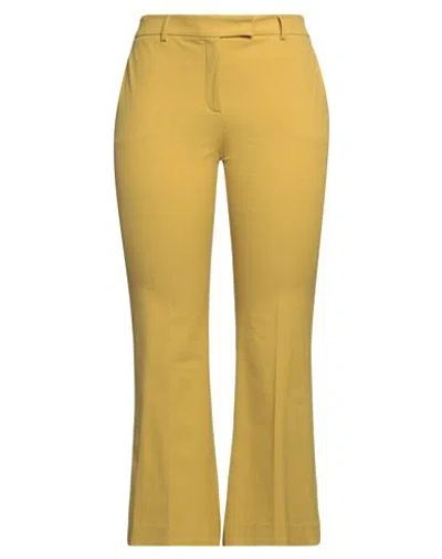 Ql2  Quelledue Ql2 Quelledue Woman Pants Mustard Size 10 Cotton, Lycra In Yellow