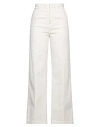 Ql2  Quelledue Ql2 Quelledue Woman Pants Off White Size 8 Cotton, Elastane