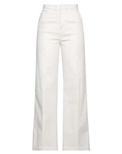 Ql2  Quelledue Ql2 Quelledue Woman Pants Off White Size 8 Cotton, Elastane