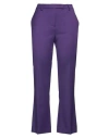 Ql2  Quelledue Ql2 Quelledue Woman Pants Purple Size 8 Virgin Wool, Lycra