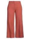 Ql2  Quelledue Ql2 Quelledue Woman Pants Rust Size 6 Linen, Cotton In Red