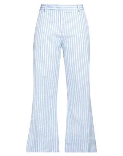 Ql2  Quelledue Ql2 Quelledue Woman Pants Sky Blue Size 4 Cotton