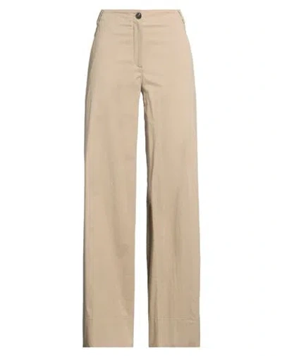 Ql2  Quelledue Ql2 Quelledue Woman Pants Taupe Size 4 Cotton, Elastane In Brown