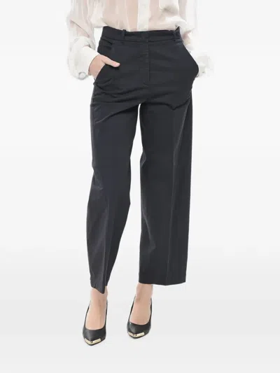 Ql2 Sandra High-rise Chino Trousers In Blue