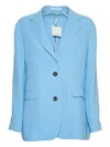 Ql2 Single-breasted Blazer In Blue