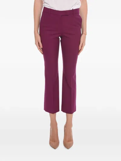 Ql2 Single-pleat Cropped Trousers In Pink