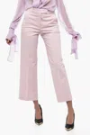 Ql2 Straight Fit Teodora Stretch Cotton Pants In Pink
