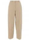 Ql2 Beige Stretch Cotton Pants