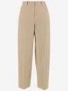 Ql2 Beige Stretch Cotton Pants In Beige