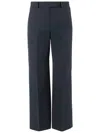 Ql2 Navy Blue Stretch Cotton Pants In Black