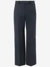 Ql2 Navy Blue Stretch Cotton Pants In Blue