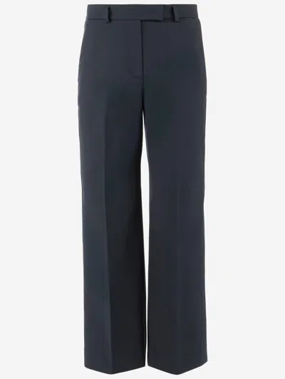 Ql2 Stretch Cotton Pants In Blue