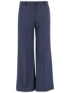 Ql2 Stretch Cotton Pants In Blue