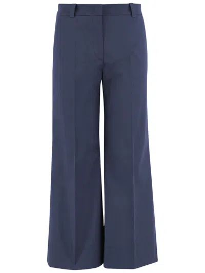 Ql2 Stretch Cotton Pants In Blue