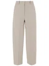 Ql2 Stretch Cotton Pants In Neutrals