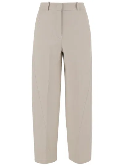 Ql2 Stretch Cotton Pants In Neutrals