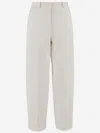 Ql2 Linen And Cotton Pants In White