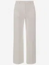 Ql2 Linen And Cotton Pants In White