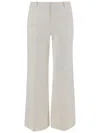 Ql2 Linen And Cotton Pants In White