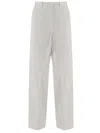 Ql2 Linen And Cotton Pants In White