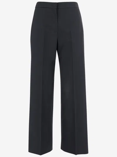 Ql2 Stretch Cotton Trousers In Blue