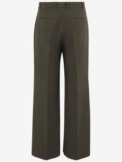 Ql2 Stretch Cotton Trousers In Green