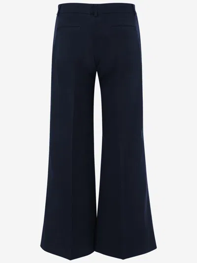 Ql2 Stretch Cotton Trousers In Blue