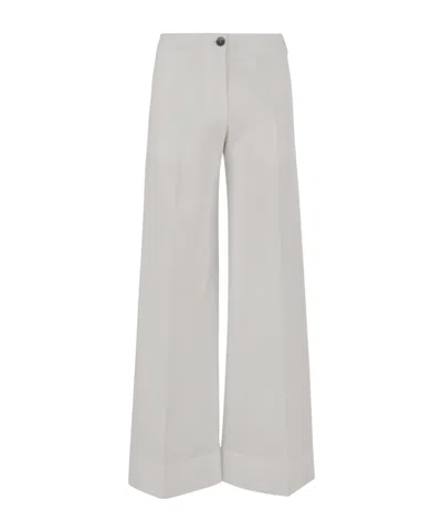 Ql2 Stretch Pleated Track Pants In White