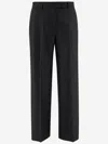 Ql2 Stretch Wool Trousers In Black